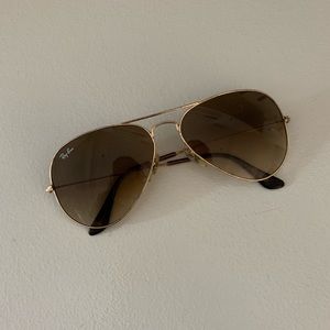 Authentic Rayban Aviators in brown